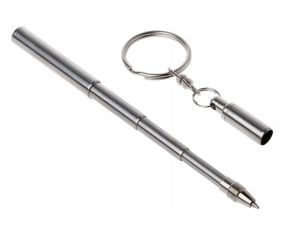 DŁUGOPIS SKŁADANY TELESKOPOWY BRELOK BRELOCZEK