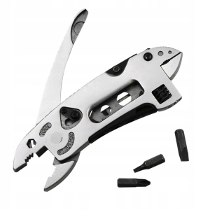 MULTITOOL 8W1 SZCZYPCE KOMBINERKI NÓŻ BITY KLUCZ
