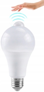ŻARÓWKA LED SENSOR RUCHU RUCH E27 5W 6500K JASNA