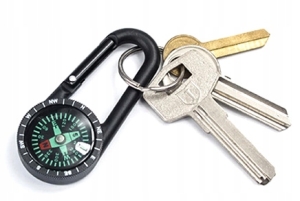KOMPAS TURYSTYCZNY KARABIŃCZYK BUSOLA BRELOK KLUCZ
