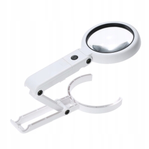 Przenośna lupa składana podświetlana 8LED USB