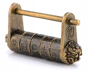 KŁÓDKA ZAMEK RETRO VINTAGE SZYFR KOD BLOKADA HASŁO