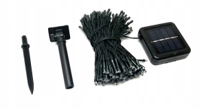 LAMPKI CHOINKOWE 100 LED SOLARNE SOLAR BIAŁY ZIMNY