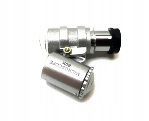 Mikroskop, kieszonkowy lupa 60x powiększająca led