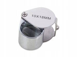 Lupa kieszonkowa składana 10x 18mm jubilerska