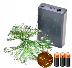 LAMPKI CHOINKOWE DRUCIK LED 100 CIEPŁY BATERIE