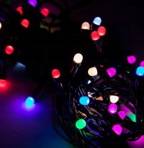 LAMPKI CHOINKOWE 250 LED PERŁOWE 50M KOLOROWE