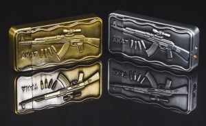ZAPALNICZKA ŻAROWA METALOWA PREZENT AK47 AK 47 PISTOLET WOJSKO ARMY METAL