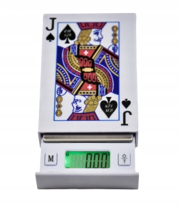 WAGA JUBILERSKA ELEKTRONICZNA LCD UKRYTA KARTY TALIA PRECYZYJNA 0,01G 600G