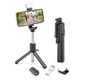 Selfie stick z lampka led statyw pilot bluetooth do tiktok