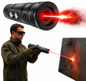Najmocniejszy ręczny bezprzewodowy laser 120W przepala wypala natychmiast  NAJMOCNIEJSZY